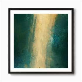 Man Walking Through A Forest Art Print