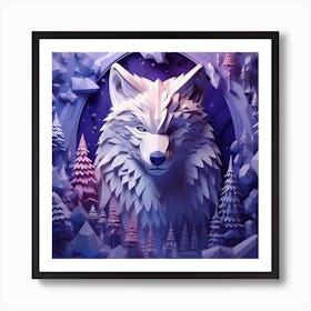 3d Wolf 1 Art Print