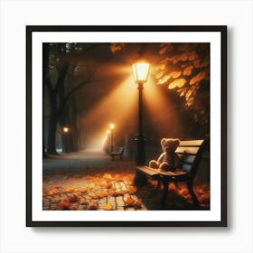 Teddy Bear In The Park Art Print