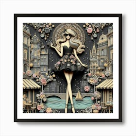 Paris Cityscape Art Print