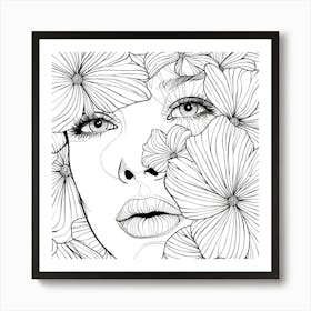 Flower Girl With Flowers Art Print