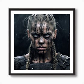 Viking Woman With Braids Art Print