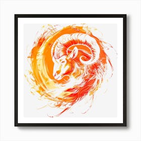 Aries sign png 1 Art Print