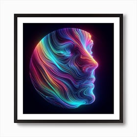 Abstract Portrait Of A Woman Art Print