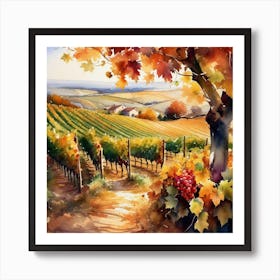 Autumn Vineyards 5 Art Print