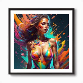 abstract girl 3 Art Print