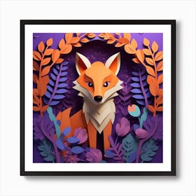 Paper Fox 1 Art Print