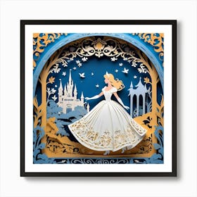 Cinderella Paper Art Ar1 Art Print