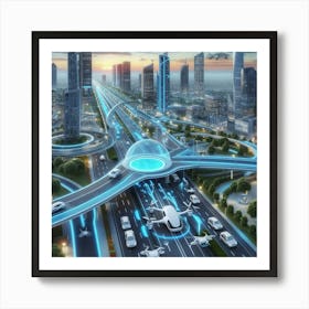 Futuristic Cityscape 55 Art Print