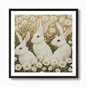 White Rabbits Fairycore Painting 3 Art Print