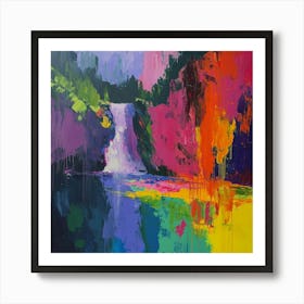 Colourful Abstract Plitvice Lakes National Park Croatia 2 Art Print