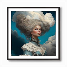 Mermaid In The Clouds Art Print