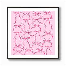 Pink Bows Art Print