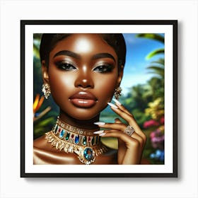 Beautiful African Woman Art Print