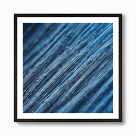 Blue Water Droplets Art Print