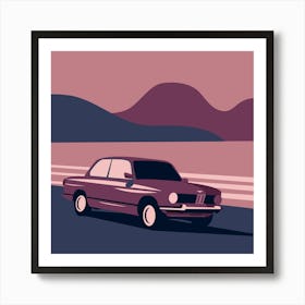 Vintage BMW E30 Car Art Print