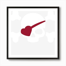 Pirate Heart Eye Patch Valentine Day Art Print