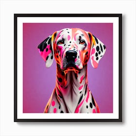 Dalmatian Canvas Print, Dalmatian, colorful dog illustration, dog portrait, animal illustration, digital art, pet art, dog artwork, dog drawing, dog painting, dog wallpaper, dog background, dog lover gift, dog décor, dog poster, dog print, pet, dog, dog art Art Print