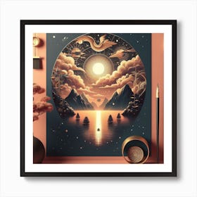 Moon In The Sky Art Print