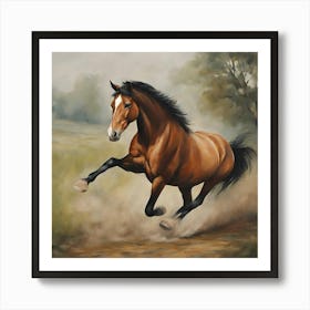 Horse Galloping Art Print