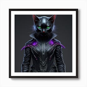 Cat In A Suit Art Print