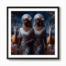 Two African Women Art Print