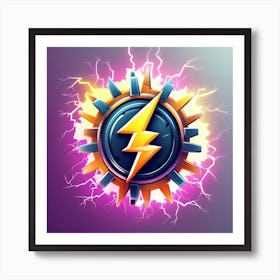 Lightning Bolt Logo 2 Art Print