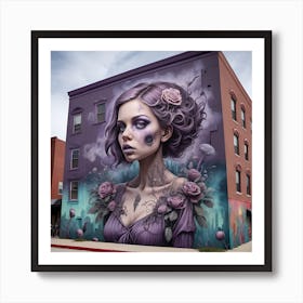 Lead A Community Art Project To Create A Mural That Harmoniously Combines Hyperrealistic Depictions Of Urban Decay And Dreamlike Surrealism Intertwined Through Complex Art Print