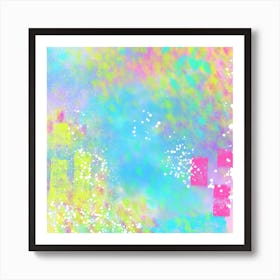 Abstract Explosion 5 Square Art Print