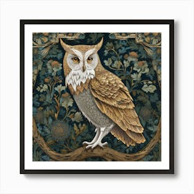 William Morris Owls (4) Art Print