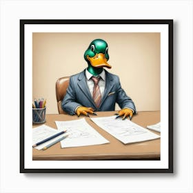 Duck In A Suit 32 Poster