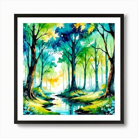 River In The Forest 5 Art Print