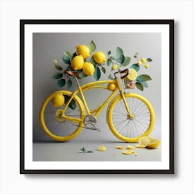 Lemons On A Bicycle Art Print