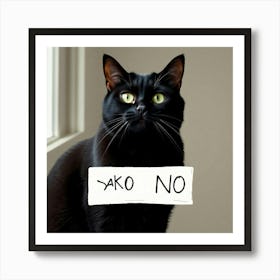 Asm Black Cat Says No 368b850b 86be 4b38 B1b3 53767f72c695 Art Print