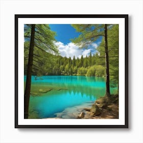 Blue Lake 3 Art Print