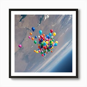 Balloons In Space Art Print