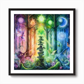 Forest Fairies Art Print