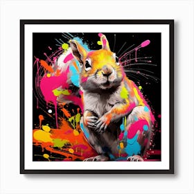 Squirrel Painting Art Print