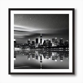 Black And White Cityscape 2 Art Print