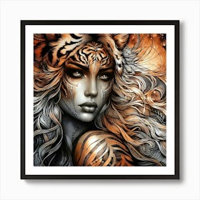 Tiger Woman Art Print