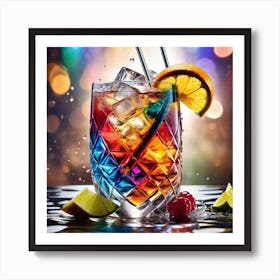 Rainbow Cocktail 2 Art Print