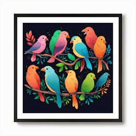 Birds Of A Feather Art Print 4 Art Print