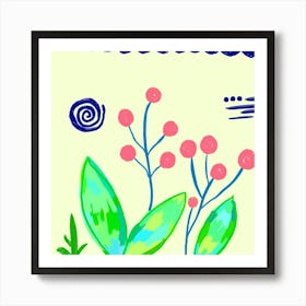 Abstract Botanical Print Art Print