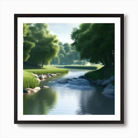 River In The Forest 8 Art Print