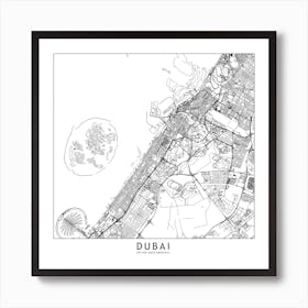 Dubai Map Line Art Print