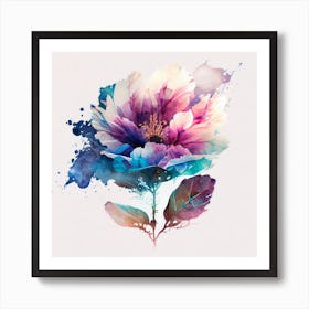Watercolor Flower Abstract 2 Art Print