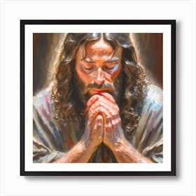 Jesus Praying , 1 (1) (1) Art Print