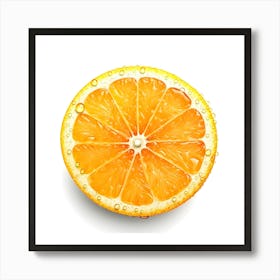 Orange Slice Fruit Juicy Ripe Citrus Food Healthy Art Print