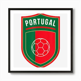 Portugal Soccer Distressed Badge Design For Portugal Art Print