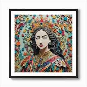 Portrait of a queen Art Print